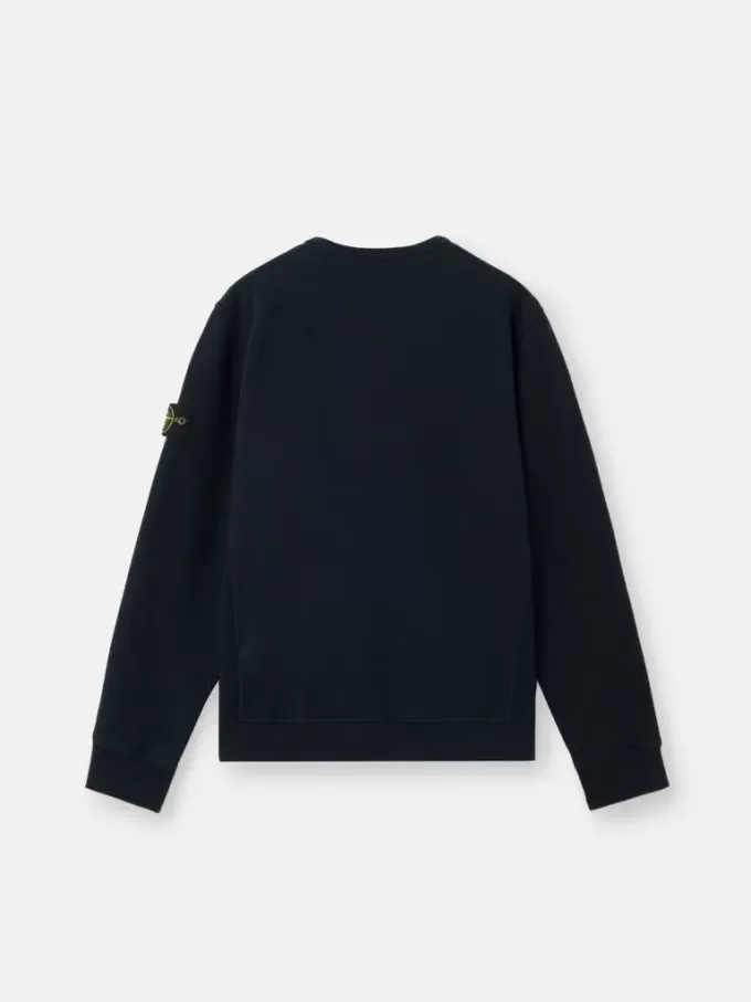 Regular-Fit-Sweatshirt mit Rundhalsausschnitt und gerippten Einsätzen