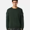 Regular-Fit-Sweatshirt mit Rundhalsausschnitt und Ärmeltaschen