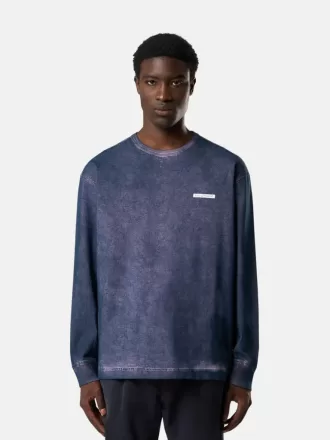 Regular-Fit-Sweatshirt mit Rundhalsausschnitt und Schriftzug