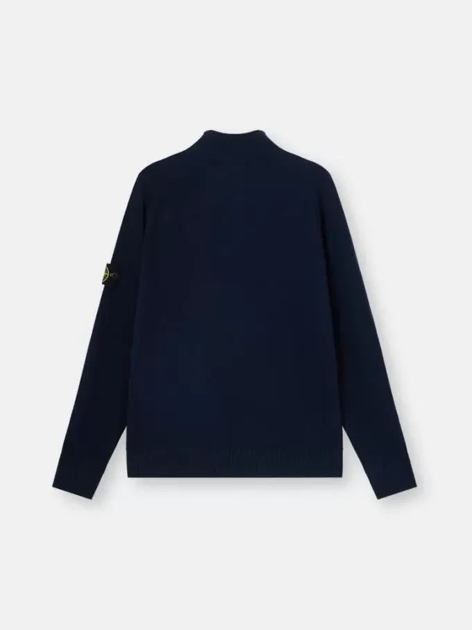 Reißverschluss-Pullover mit Raglanärmeln und gerippten Bündchen