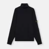 Rollkragenpullover mit gerippten Bündchen