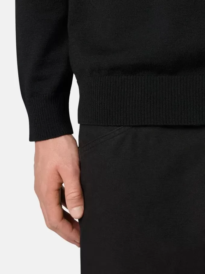 Rollkragenpullover mit gerippten Bündchen