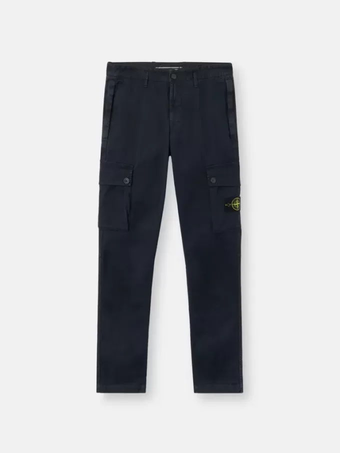 Schmal geschnittene Cargohose mit Reißverschlusstaschen
