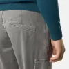 Schmal geschnittene Cargohose mit Reißverschlusstaschen