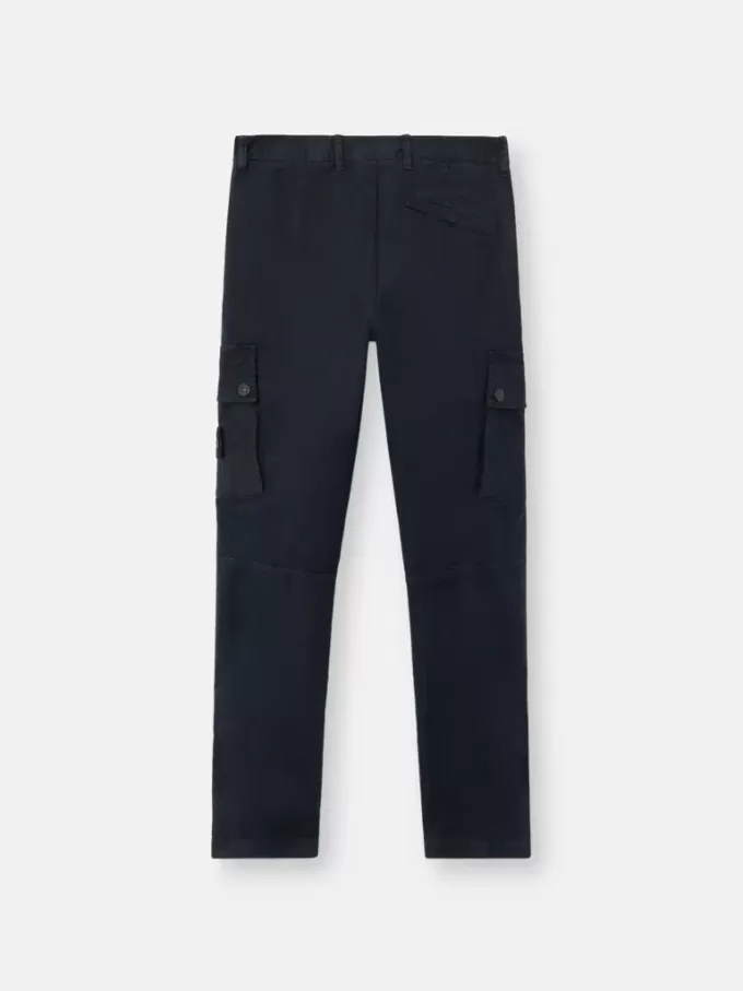 Schmal geschnittene Cargohose mit Reißverschlusstaschen