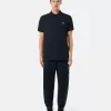 Schmal geschnittenes Kurzarm-Poloshirt mit Compass-Aufnäher
