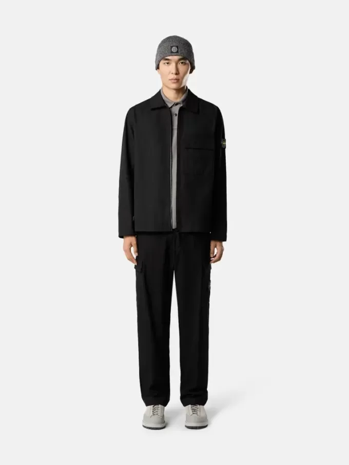 Schmal geschnittenes Kurzarm-Poloshirt mit Compass-Aufnäher