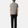 Schmal geschnittenes Kurzarm-Poloshirt mit Compass-Aufnäher