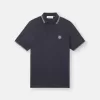 Slim-Fit-Kurzarm-Poloshirt mit gestreiften Details