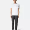 Slim-Fit-Kurzarm-Poloshirt mit gestreiften Details