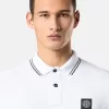 Slim-Fit-Kurzarm-Poloshirt mit gestreiften Details