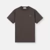 Slim-Fit-T-Shirt mit kurzen Ärmeln und Kompass-Aufnäher