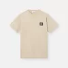 Slim-Fit-T-Shirt mit kurzen Ärmeln und Kompass-Aufnäher
