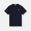 Slim-Fit-T-Shirt mit kurzen Ärmeln und Kompass-Aufnäher
