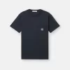 Slim-Fit-T-Shirt mit kurzen Ärmeln und Kompass-Aufnäher