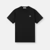 Slim-Fit-T-Shirt mit kurzen Ärmeln und Kompass-Aufnäher