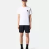 Slim-Fit-T-Shirt mit kurzen Ärmeln und Kompass-Aufnäher