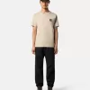 Slim-Fit-T-Shirt mit kurzen Ärmeln und Kompass-Aufnäher
