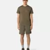 Slim-Fit-T-Shirt mit kurzen Ärmeln und Kompass-Aufnäher