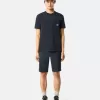 Slim-Fit-T-Shirt mit kurzen Ärmeln und Kompass-Aufnäher