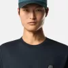 Slim-Fit-T-Shirt mit kurzen Ärmeln und Kompass-Aufnäher