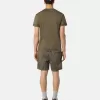 Slim-Fit-T-Shirt mit kurzen Ärmeln und Kompass-Aufnäher