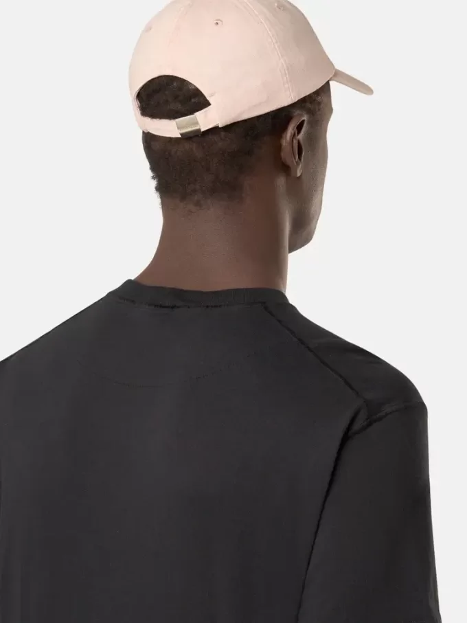 Slim-Fit-T-Shirt mit kurzen Ärmeln und Kompass-Aufnäher