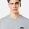 Slim-Fit-T-Shirt mit kurzen Ärmeln und Kompass-Aufnäher