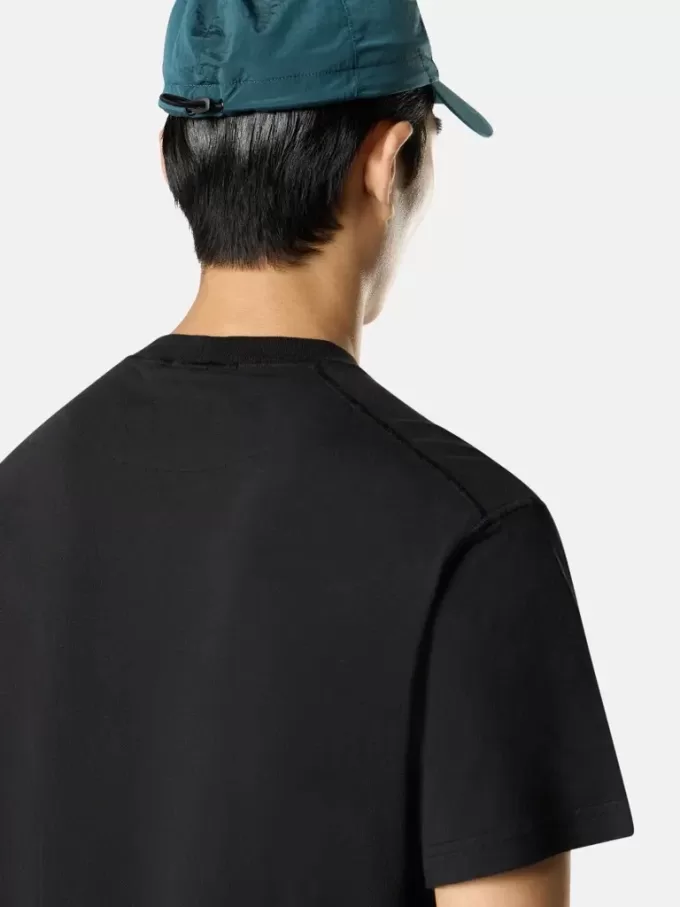 Slim-Fit-T-Shirt mit kurzen Ärmeln und Kompass-Aufnäher