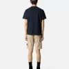 Slim-Fit-T-Shirt mit kurzen Ärmeln und Kompass-Aufnäher