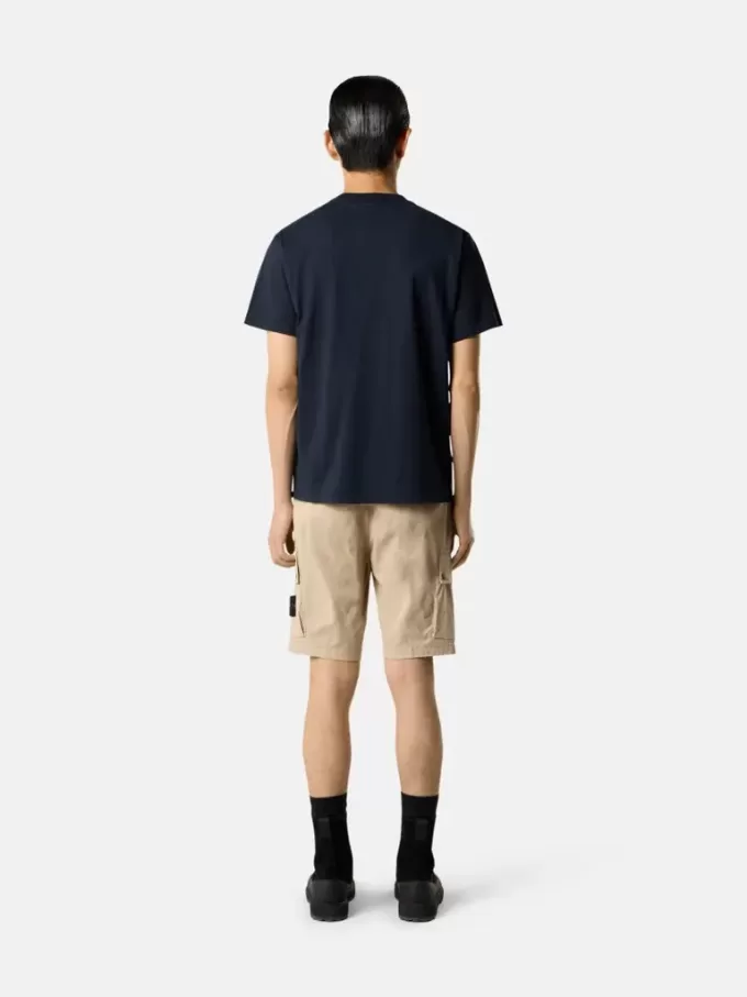 Slim-Fit-T-Shirt mit kurzen Ärmeln und Kompass-Aufnäher