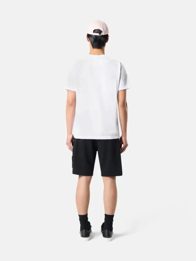 Slim-Fit-T-Shirt mit kurzen Ärmeln und Kompass-Aufnäher