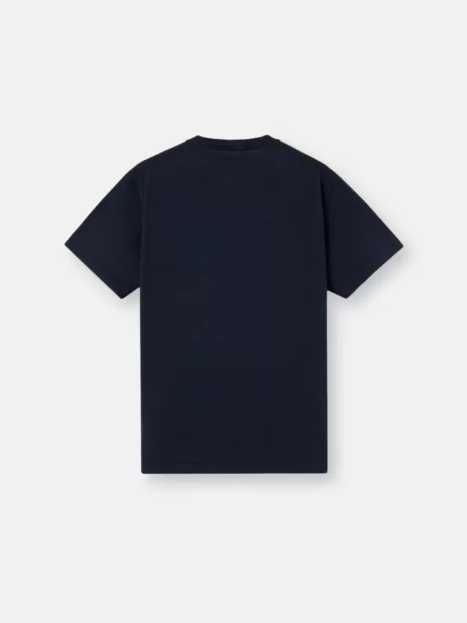 Slim-Fit-T-Shirt mit kurzen Ärmeln und Kompass-Aufnäher