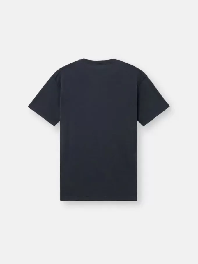 Slim-Fit-T-Shirt mit kurzen Ärmeln und Kompass-Aufnäher