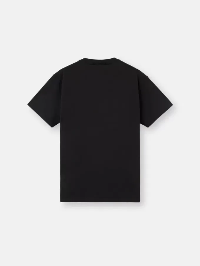 Slim-Fit-T-Shirt mit kurzen Ärmeln und Kompass-Aufnäher