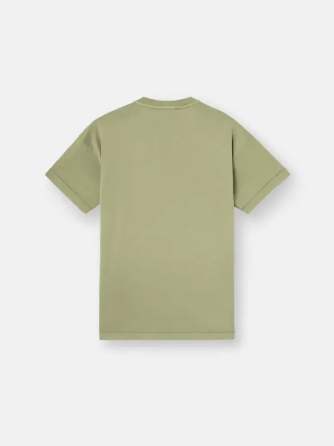 Slim-Fit-T-Shirt mit kurzen Ärmeln und Kompass-Aufnäher