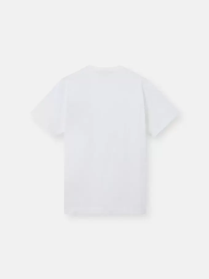 Slim-Fit-T-Shirt mit kurzen Ärmeln und Kompass-Aufnäher