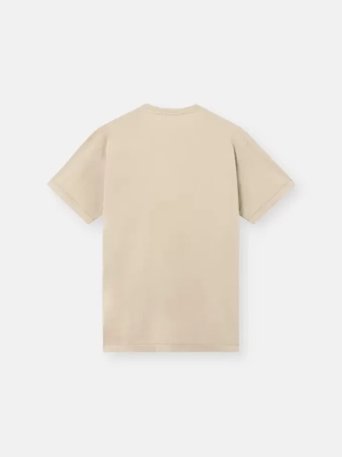 Slim-Fit-T-Shirt mit kurzen Ärmeln und Kompass-Aufnäher