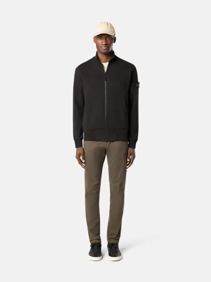 Sweatshirt mit aufgesetzten Taschen und Reißverschluss