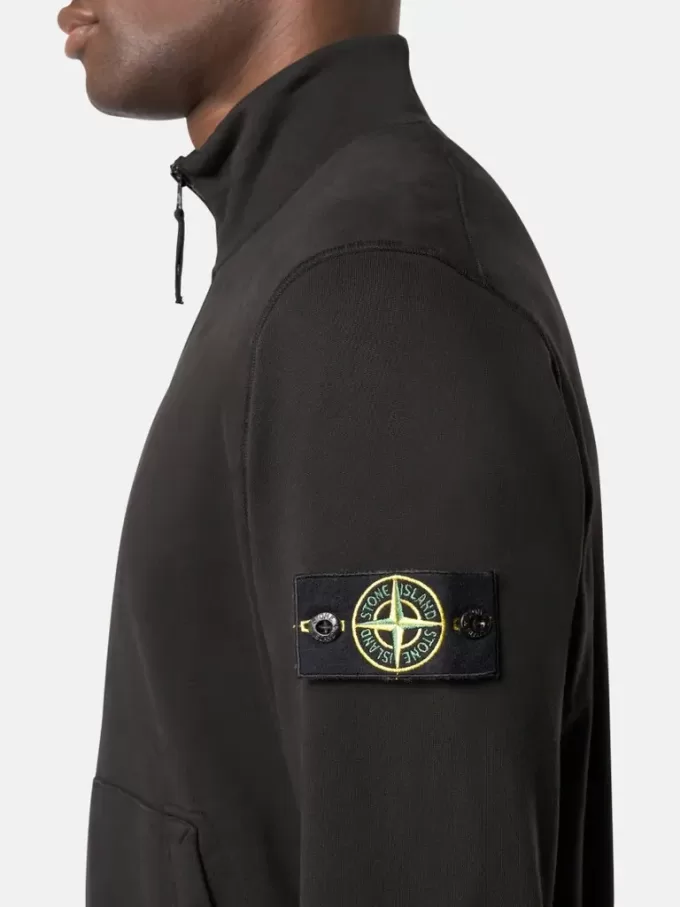 Sweatshirt mit aufgesetzten Taschen und Reißverschluss