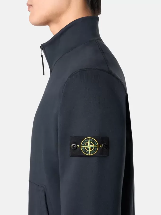 Sweatshirt mit aufgesetzten Taschen und Reißverschluss