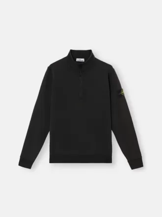 Sweatshirt mit halbem Reißverschluss und aufgesetzten Taschen