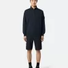 Sweatshirt mit halbem Reißverschluss und aufgesetzten Taschen