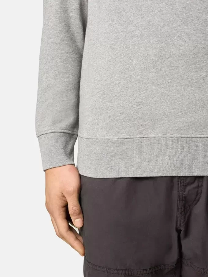 Sweatshirt mit halbem Reißverschluss und aufgesetzten Taschen