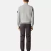 Sweatshirt mit halbem Reißverschluss und aufgesetzten Taschen