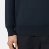 Sweatshirt mit halbem Reißverschluss und aufgesetzten Taschen