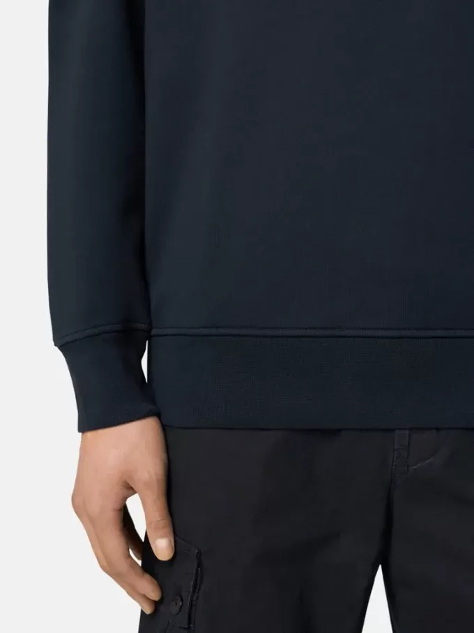 Sweatshirt mit halbem Reißverschluss und aufgesetzten Taschen