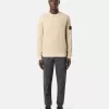 Sweatshirt mit Rundhalsausschnitt und gerippten Details