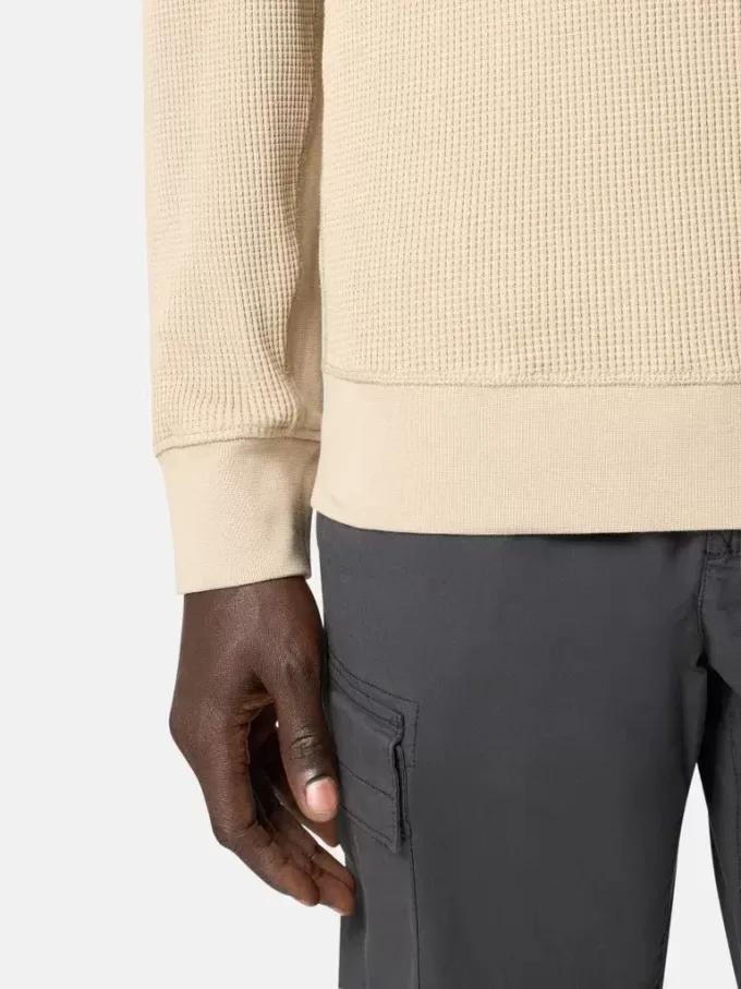 Sweatshirt mit Rundhalsausschnitt und gerippten Details