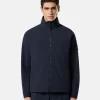 Wind- und wasserabweisende Jacke mit verdeckter Kapuze